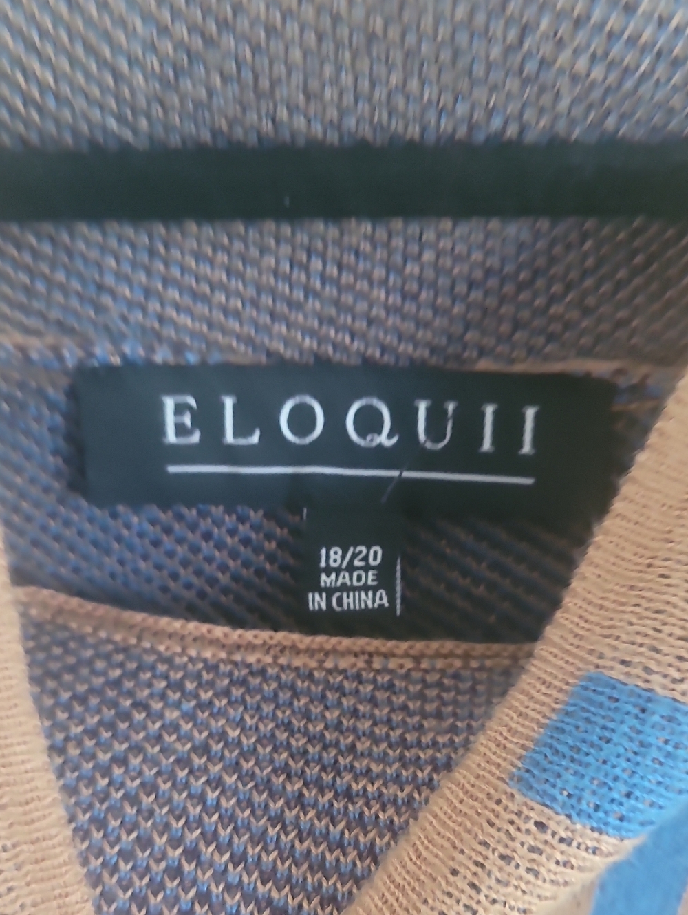 Eloquii Mock Neck Plaid Window Pane Sweater Size 18/20 - Picture 3 of 6